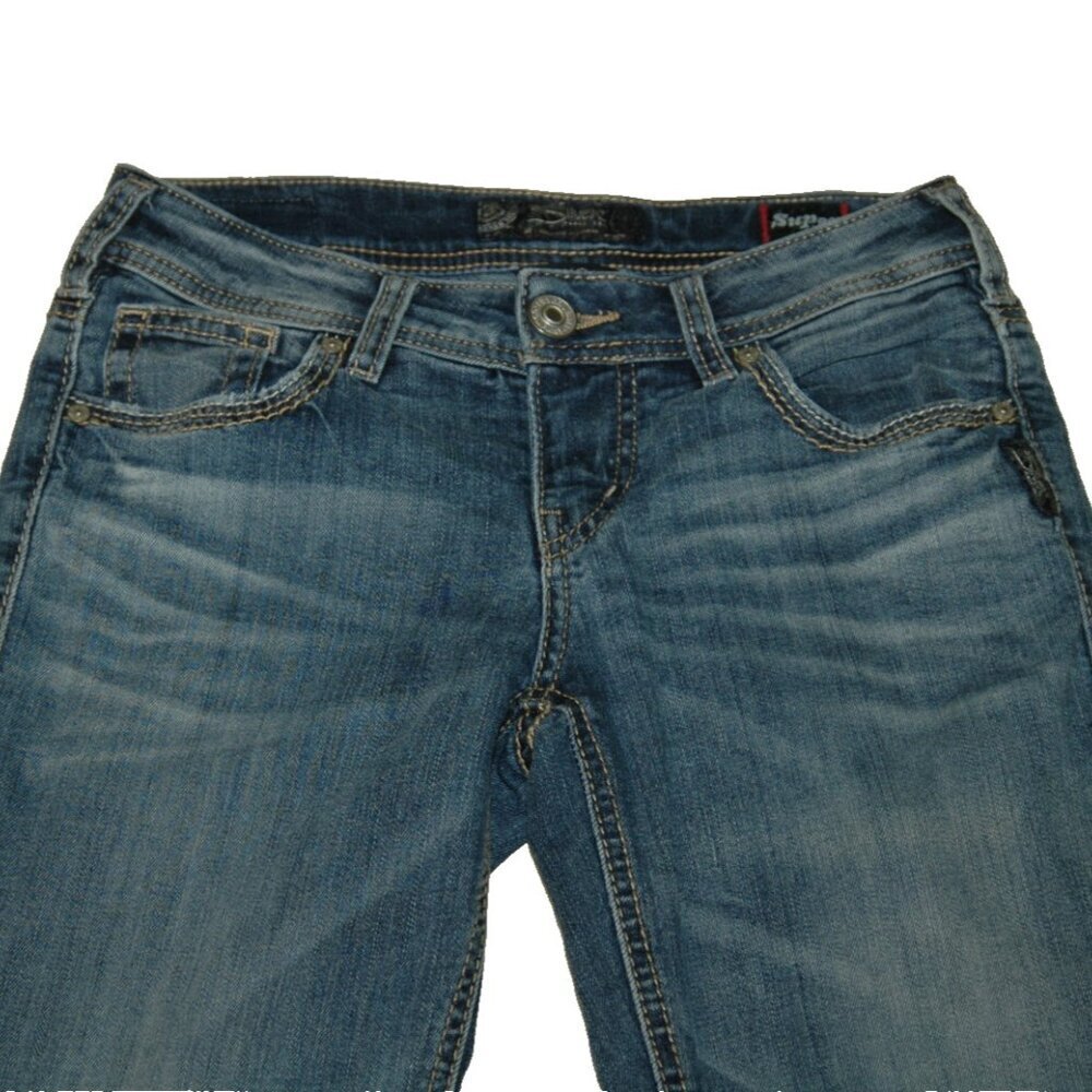 Silver Aiko Jeans 26x30 Bootcut Flare Denim Women - Picture 4 of 10
